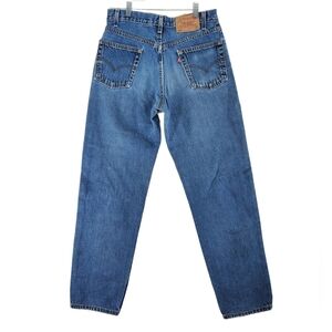 Vtg Y2K Levis 550 Blue Jean Men 31(29)x32 Relaxed Tapered Med Dark Wash USA 9/99